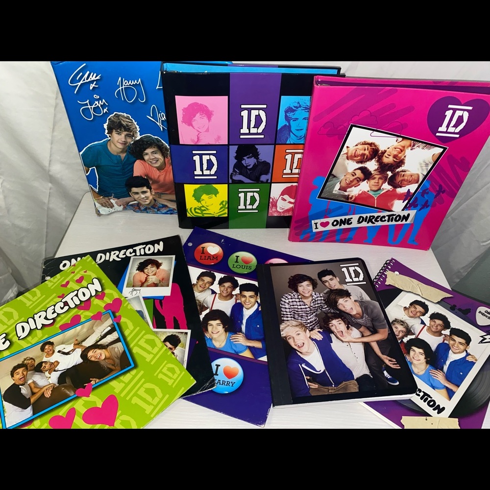 One direction collection binders folders wide notebook, wide ruled composition